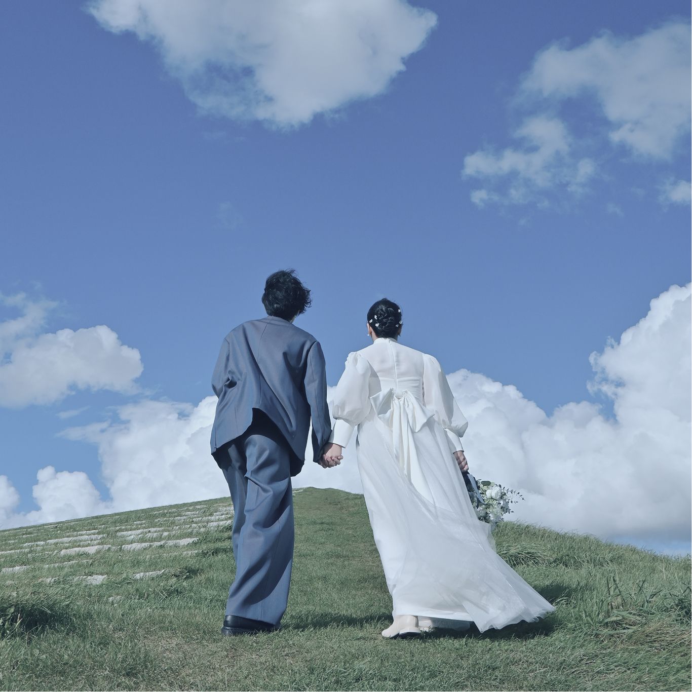 結婚式を控えたふたりの前撮り写真